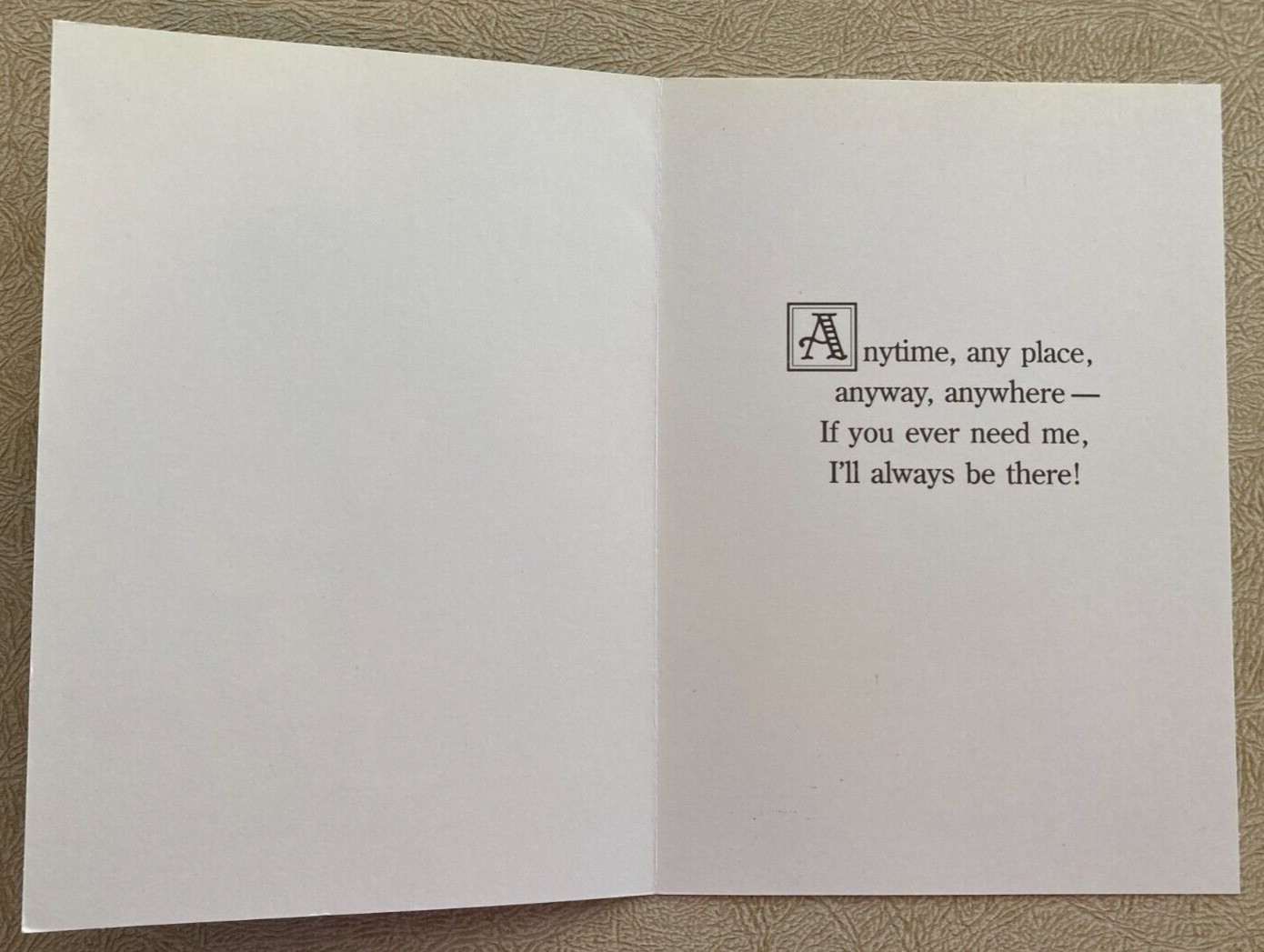 Walt Disney Jiminy Cricket Anytime, Any Place...I'll Always Be There Card 5”x7" gallery