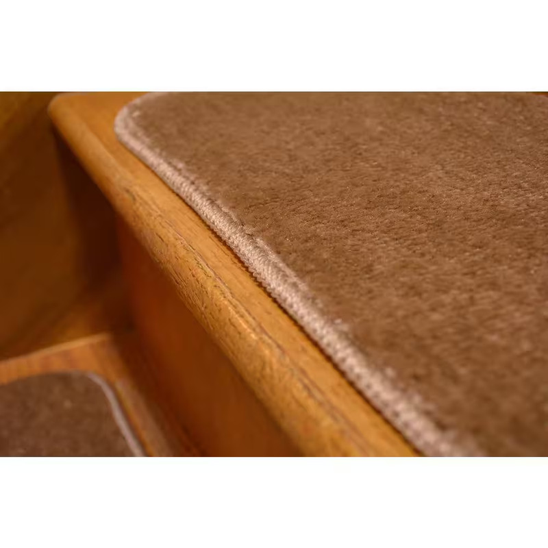 Comfortable Collection Beige 7 Inch X 24 Inch Indoor Carpet Stair Treads Slip Re gallery