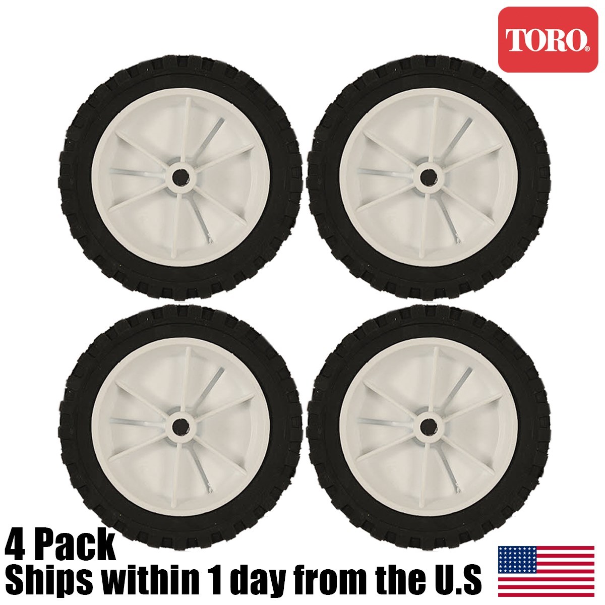 (4) Genuine OEM Toro CCR Power Clear Snow Blower Wheel 66-6510 38180 38181 gallery