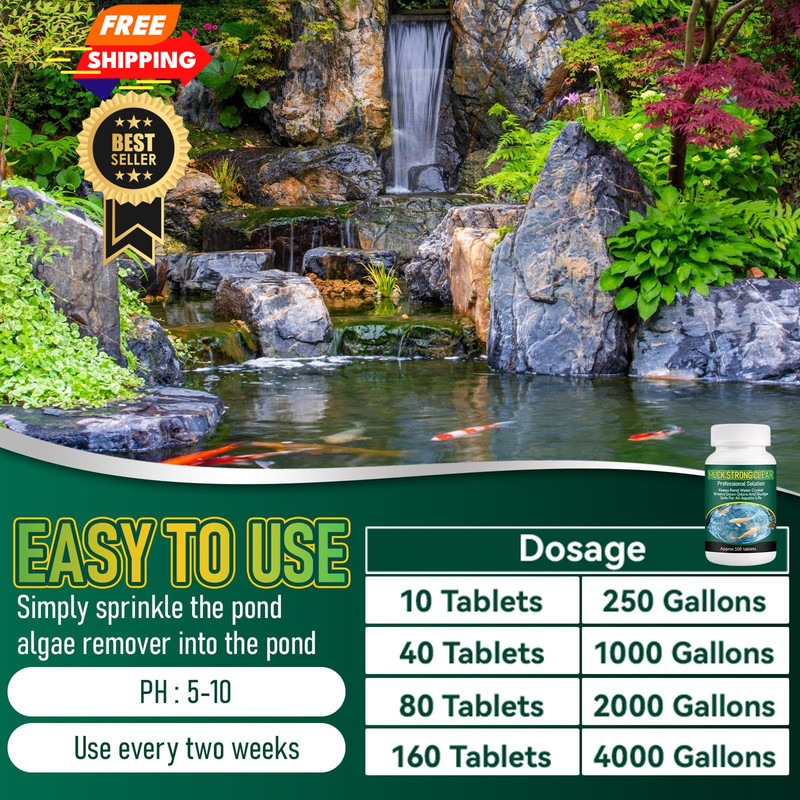 Muck Reducer, Professional for Fishpond, Baths & Fountains, 500g1pack, green gallery