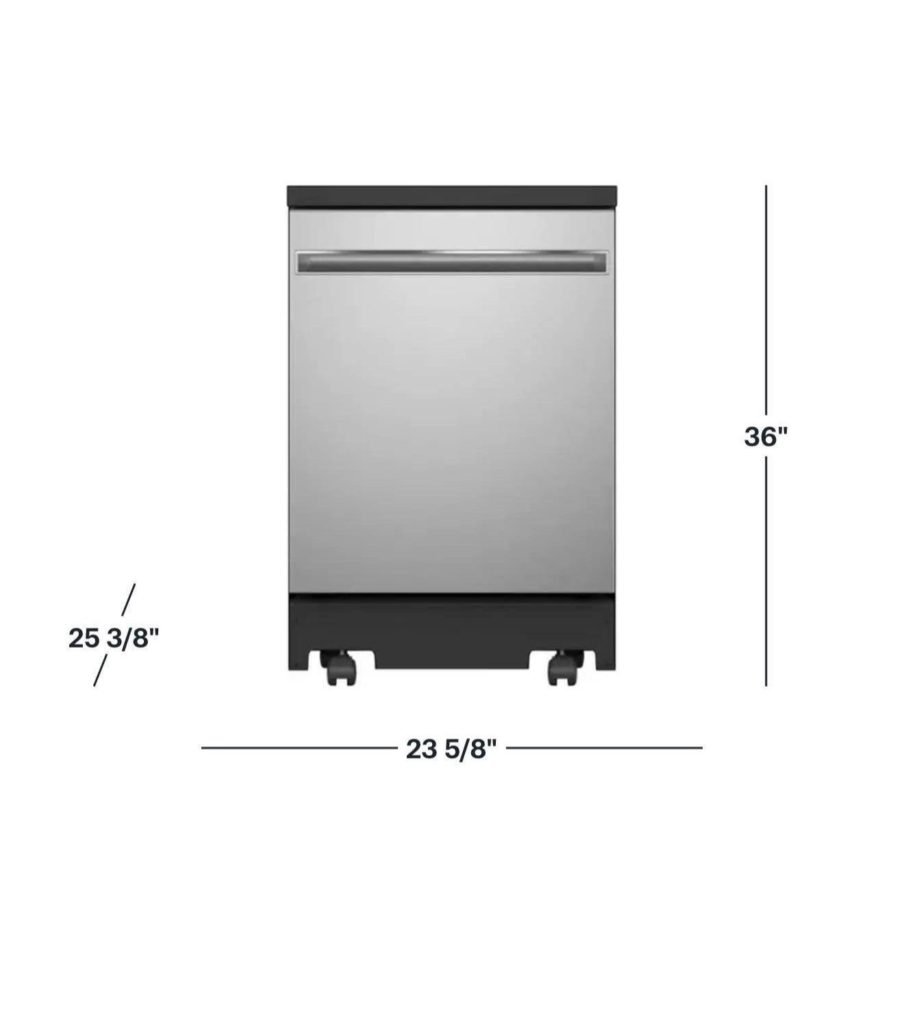 GE GPT225SSLSS 24" Stainless Fully Integrated Portable Dishwasher NOB #160776 gallery