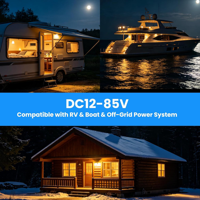 DC 12V LED Light Bulb E26 with Remote Control, 3CCT 3000K-4000K-6000K Adjustable gallery