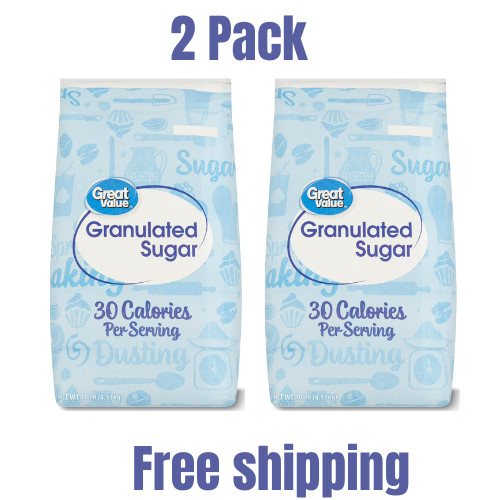 Great Value Pure Granulated Sugar, 10lb,New (2 Pack) gallery