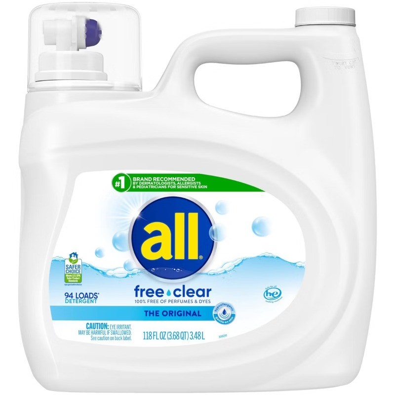 Unscented Free Clear for Sensitive Skin HE Liquid Laundry Detergent - 118 fl oz gallery