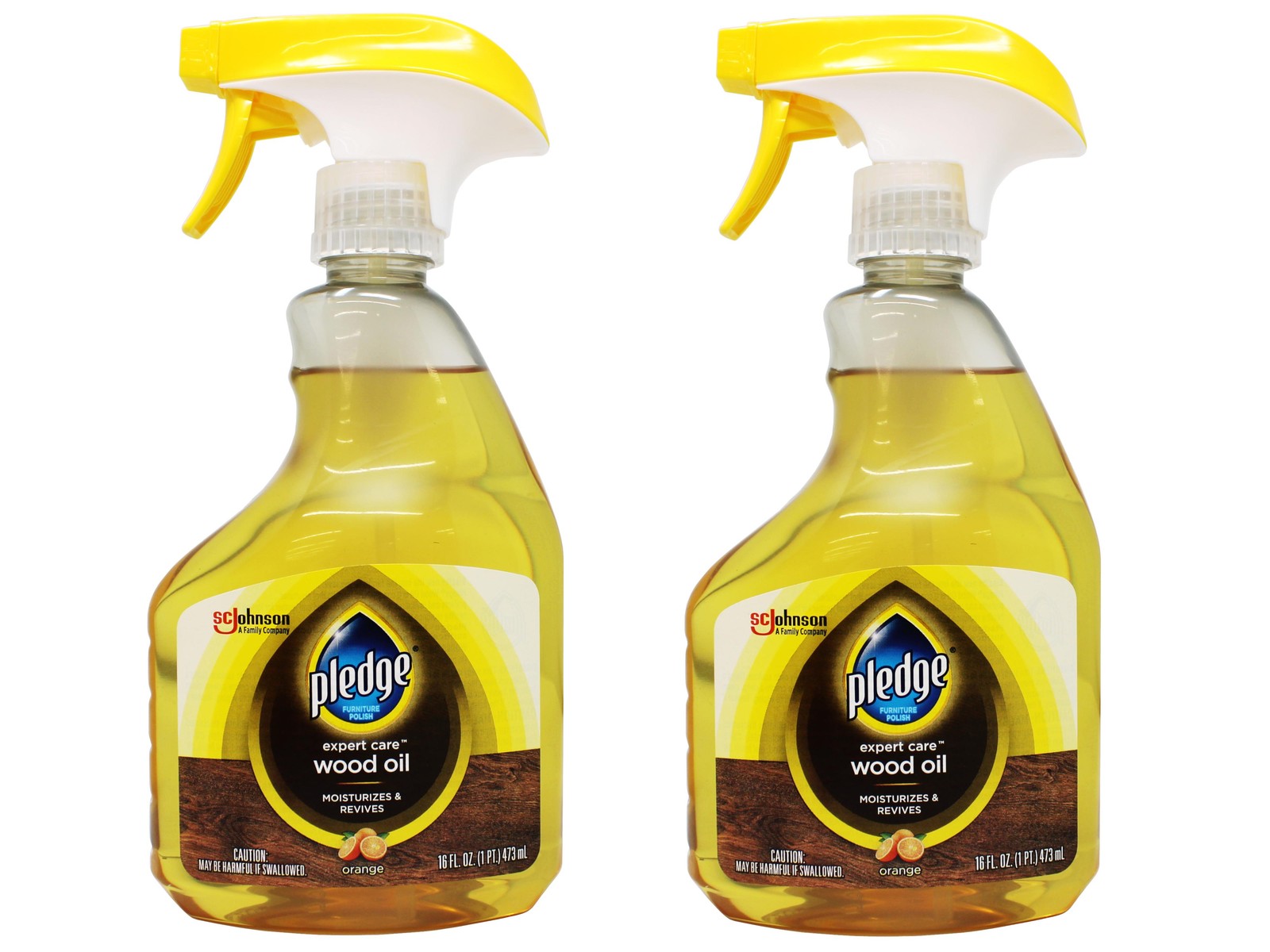2 Pack Pledge Wood Oil Expert Care Spray Moisturizes with Orange Scent 16 oz gallery