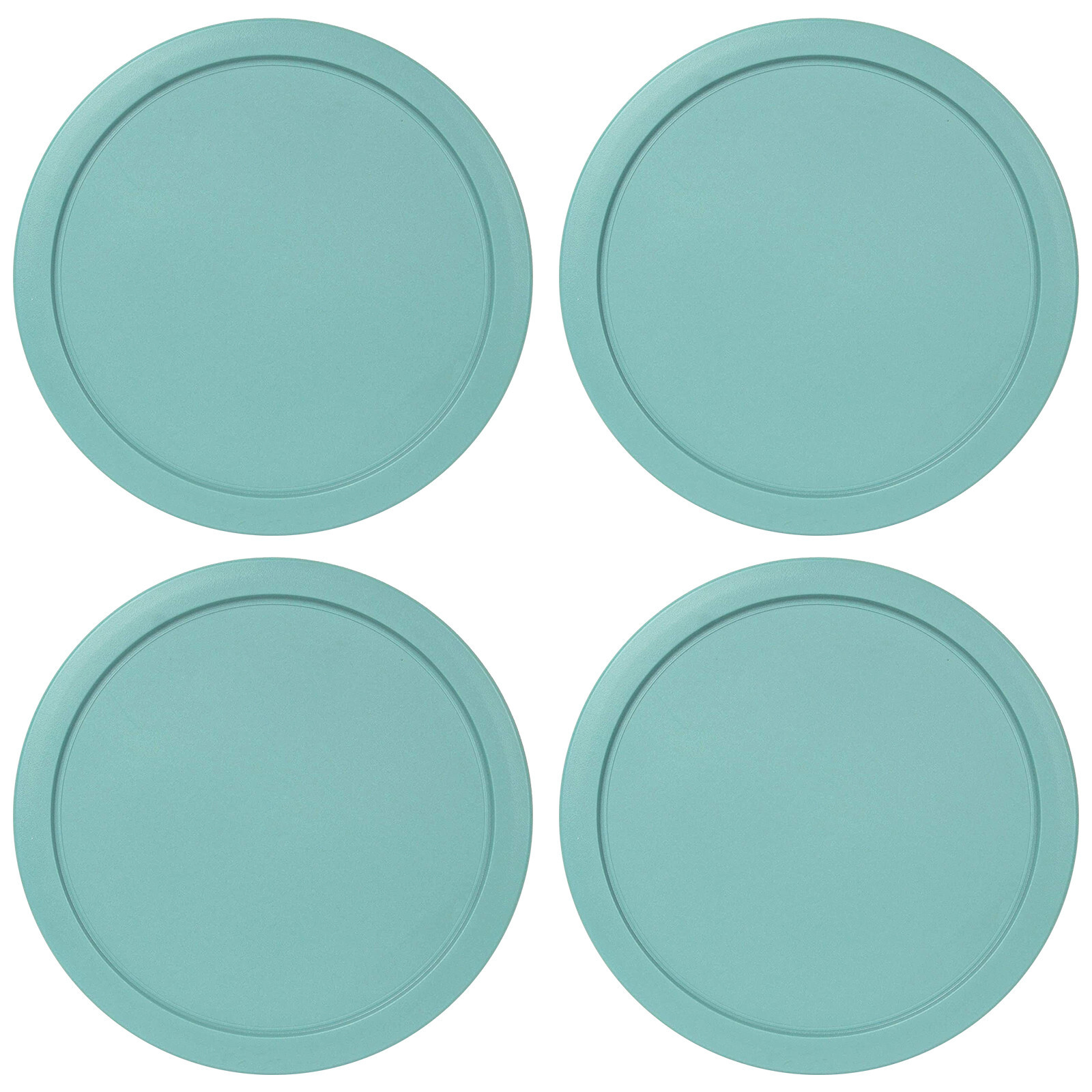 Replacement Lid for Pyrex 7-CUP Storage Cover 7.5" 7402-PC TURQUOISE (4-Pack) gallery
