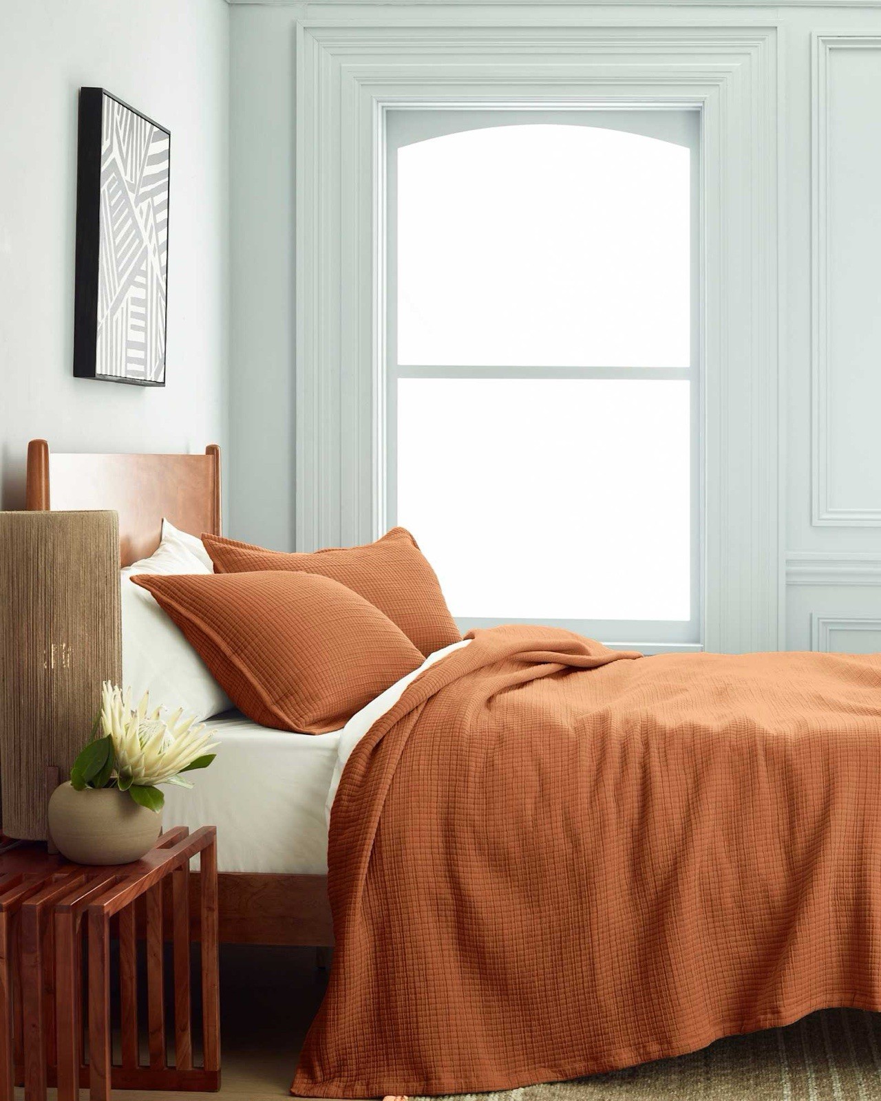 Quince Organic Ribbed Cotton Coverlet Set 3pc & Shams Terracotta Queen Sold Out! gallery