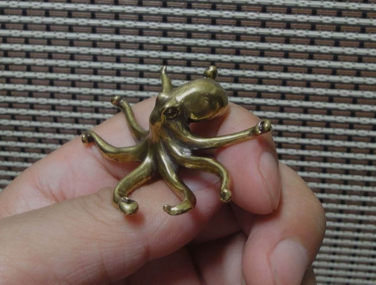 Vintage Style Solid Brass Pure Copper Sea Animal Octopus Figurine Statue gallery