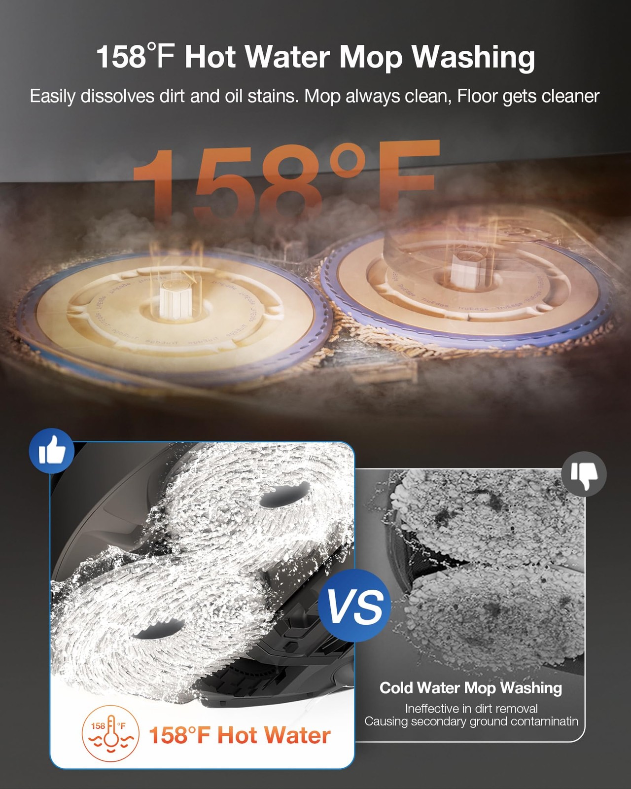 ECOVACS DEEBOT T30S AI Robot Vacum & Mop, 11000Pa, TruEdge Adaptive Edge Mopping gallery