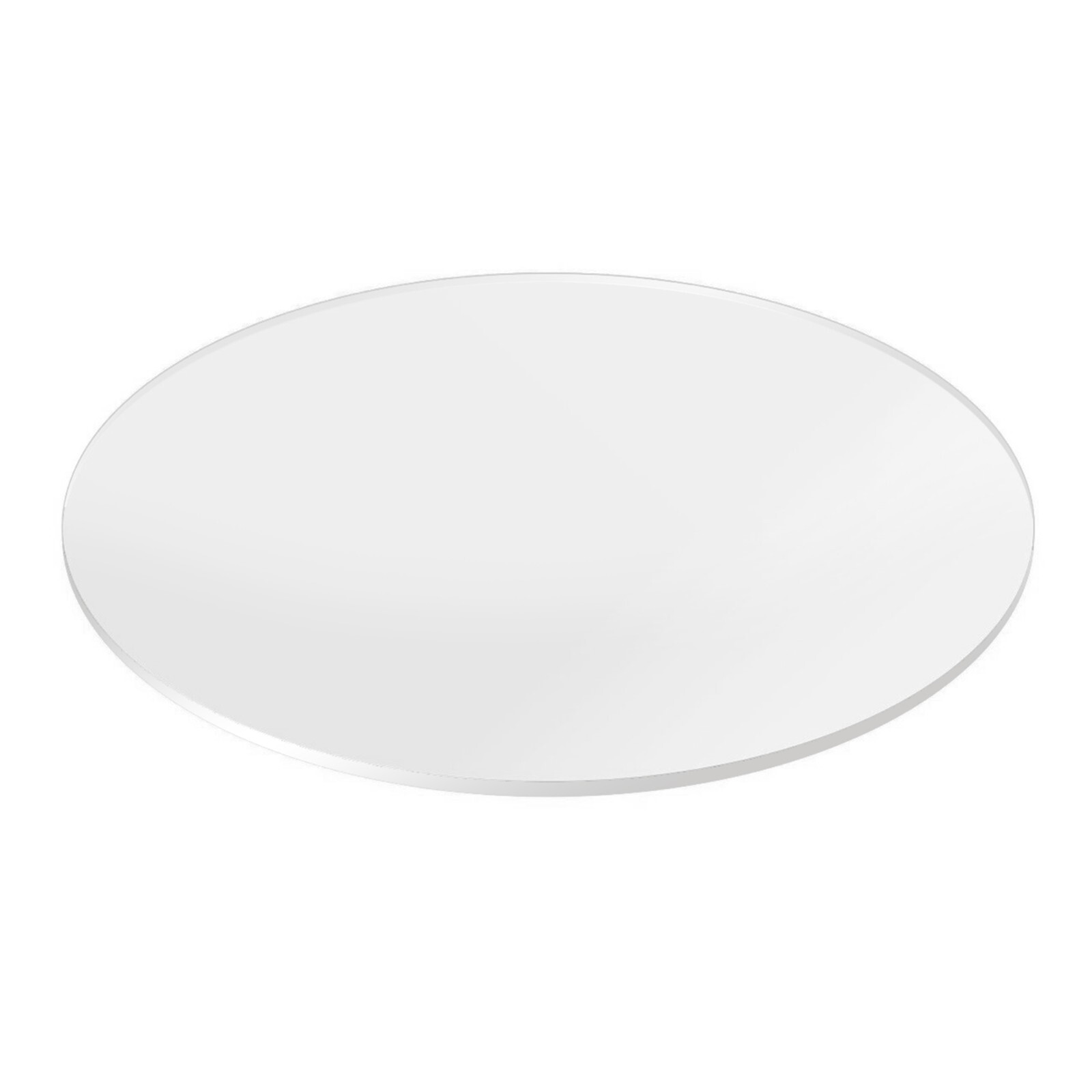 Plexiglass Table Top 1/8" (3mm) Thick Clear Round Acrylic Table Top w/ Flat Edge gallery