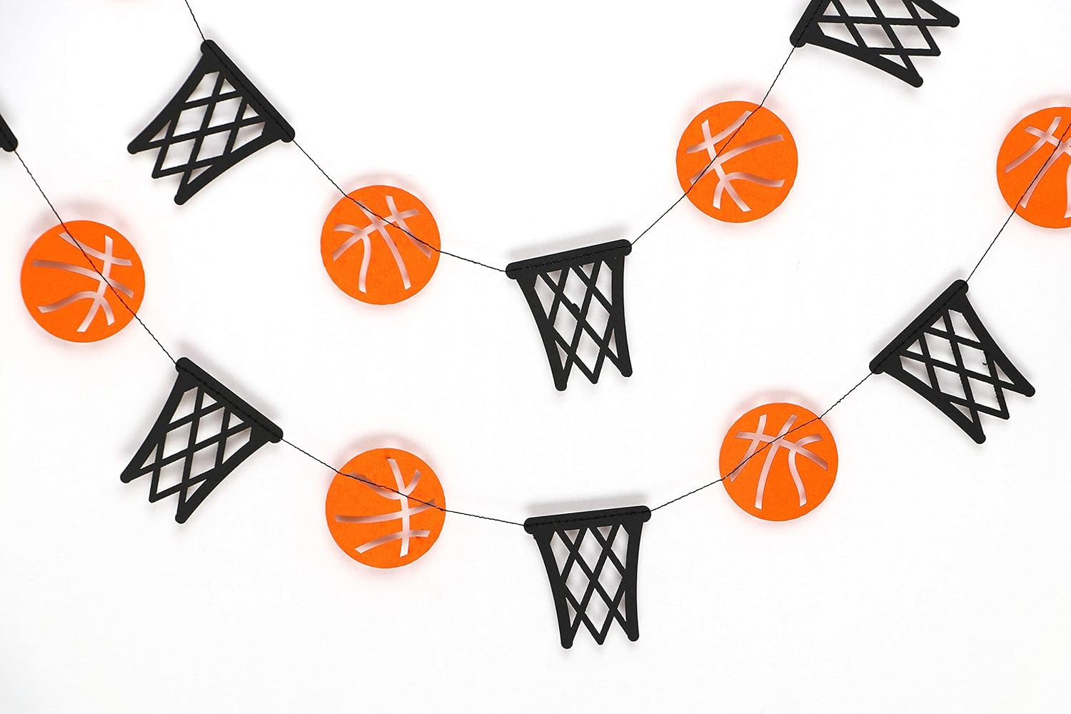 Basketball and Hoop Garland Decorations – Sports-Themed Banner for Game Day Part gallery