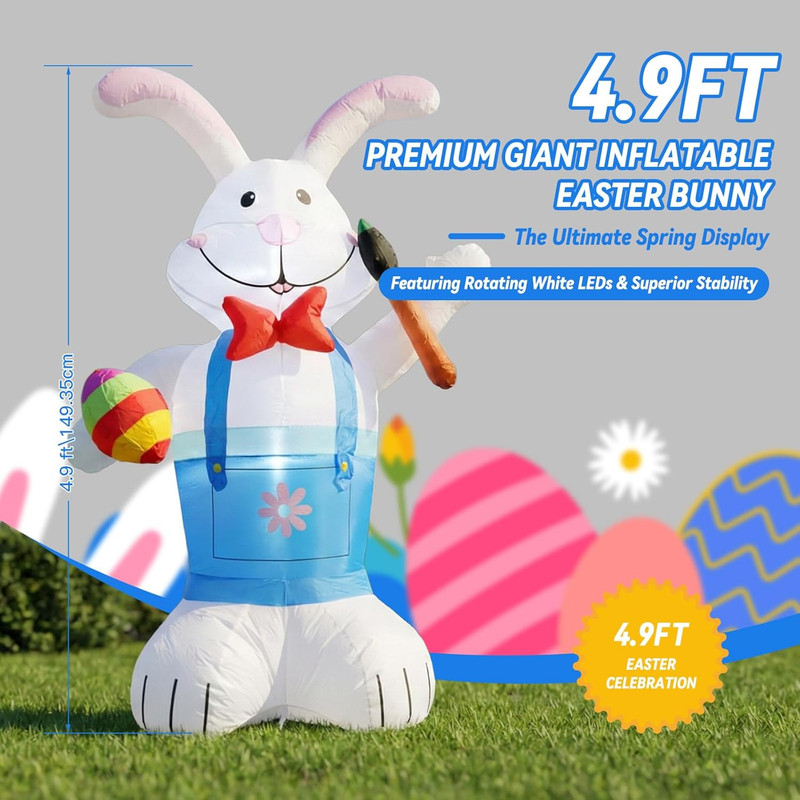 Easter Outdoor Decorations 210T Easter Inflatables Outdoor Decoration Built-In L gallery