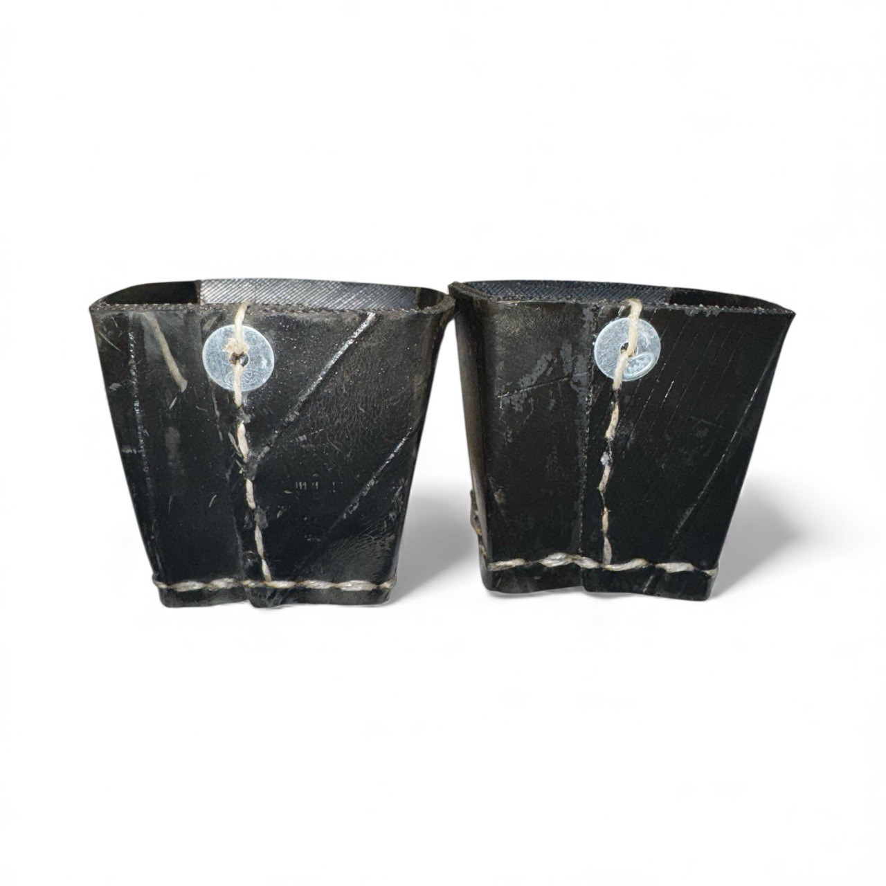 Set Of 2 Planter Container Recycled Tire Rubber Handmade gallery