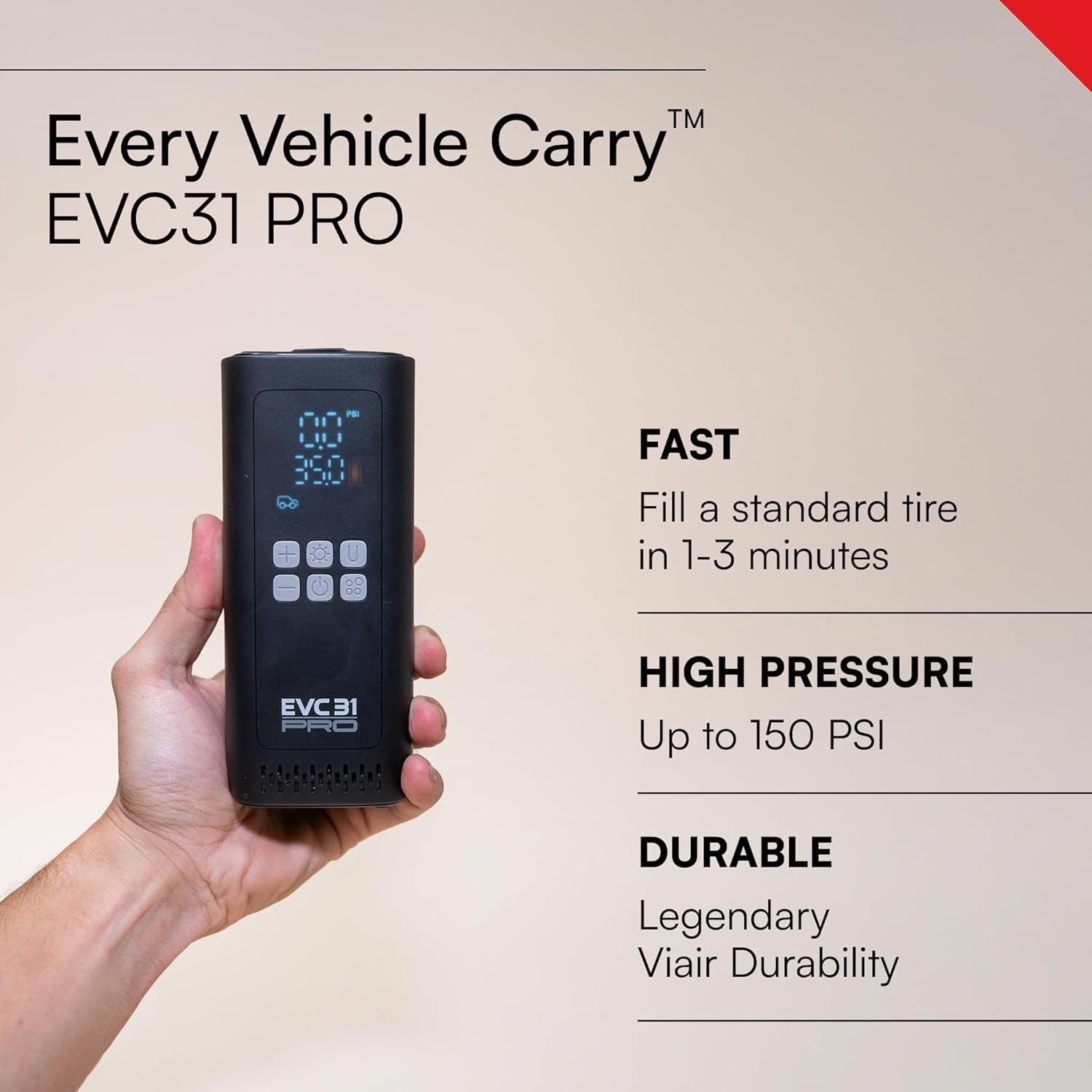 Viair EVC31 Portable Rechargeable Air Compressor Kit for Cars with Durable gallery