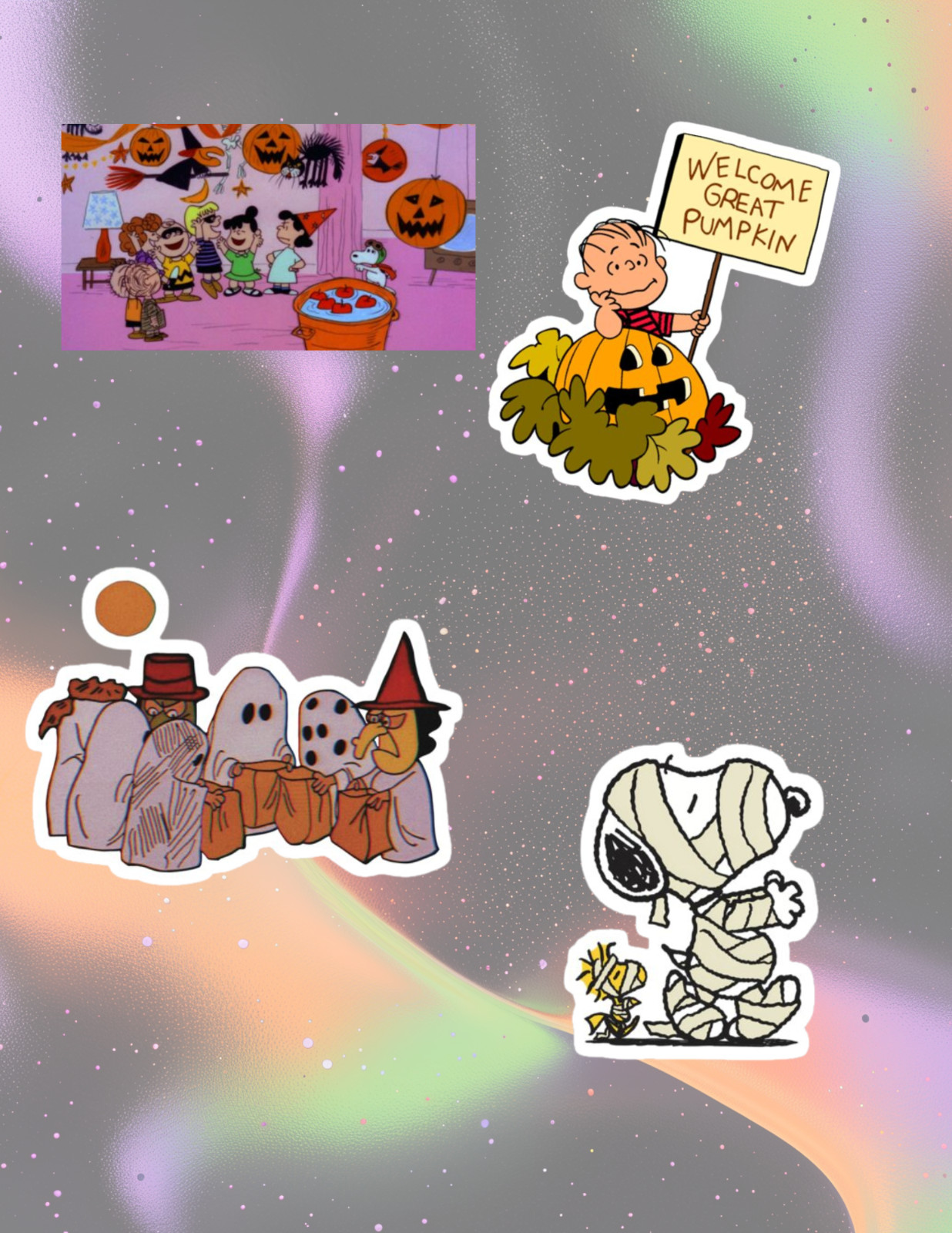 Charlie Brown Halloween 4pc Sticker Pack gallery