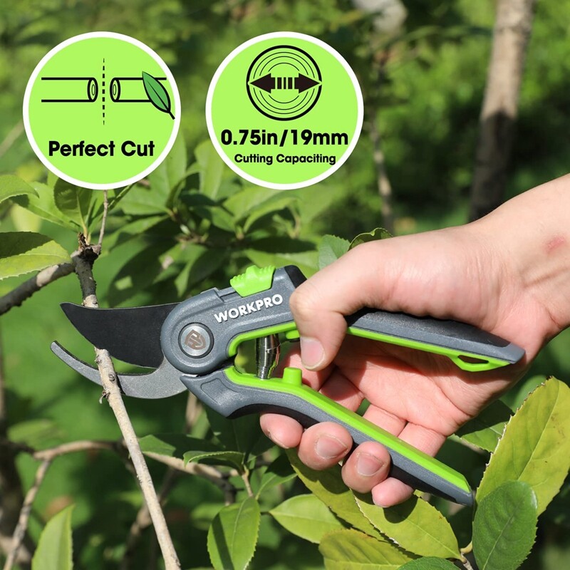 WORKPRO 8" Bypass Pruning Shears Stainless Steel Gardening Hand Pruner SK5 Blade gallery