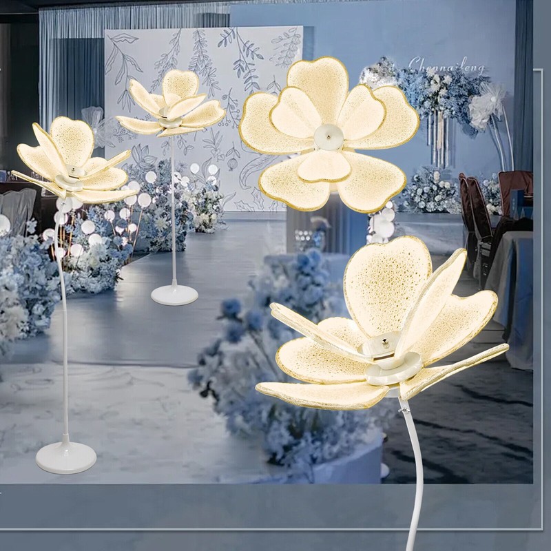 LED Flower Floor Lamp for Wedding, Luminous Floral Light for Party & Event Decor gallery