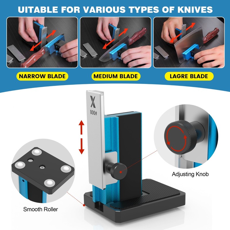Upgraded Rolling Knife Sharpener Kit – Adjustable 10 – 40°, Compact & Portable gallery