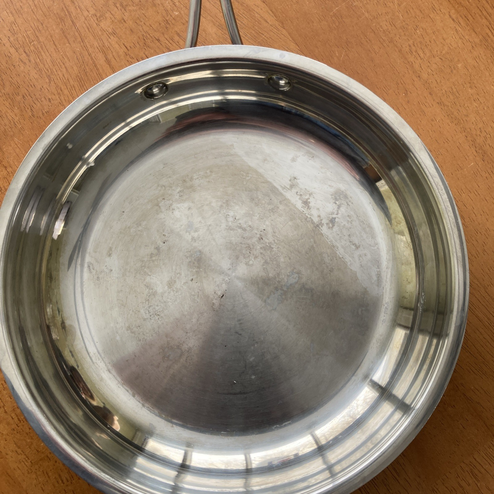 Cuisinart Model #cs22 8in / 20cm Stainless Steel Frying Pan Skillet Red Accent gallery