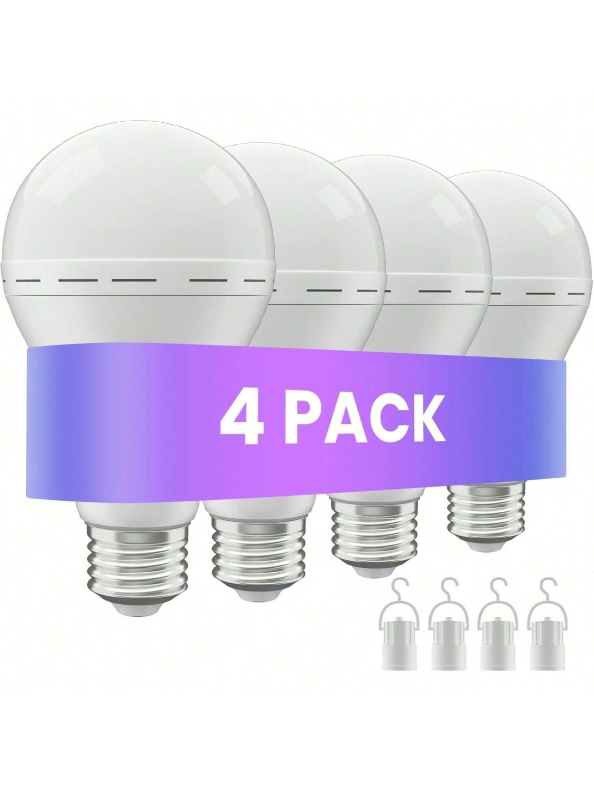 Rechargeable LED Bulb w/Hook,1500mAh,12W,4Pack,Power Failure Light gallery