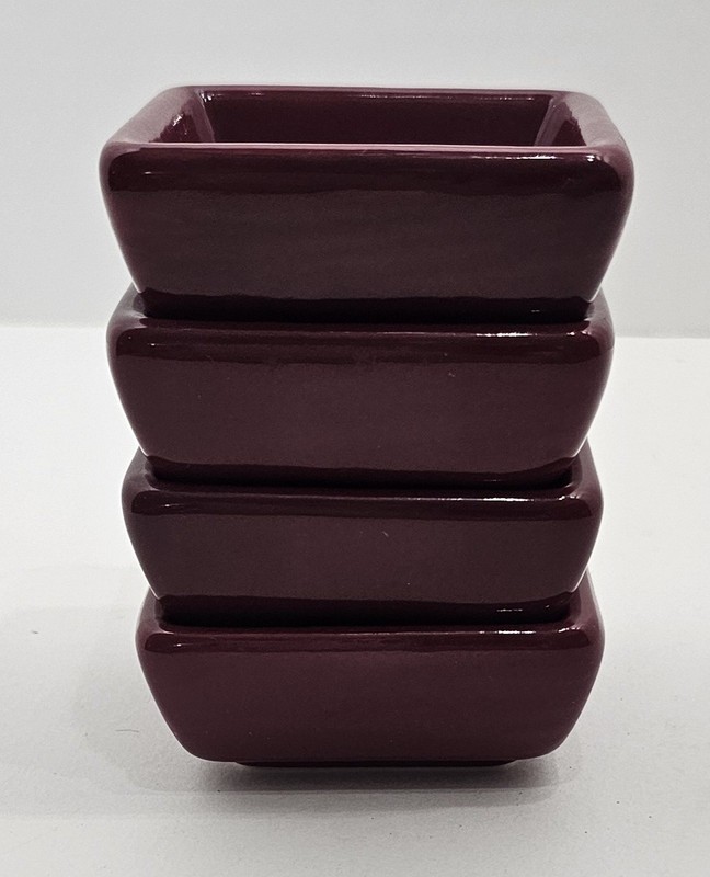 Pampered Chef Simple Additions Petite Squares Cranberry Condiment Dip Dish 4pc gallery