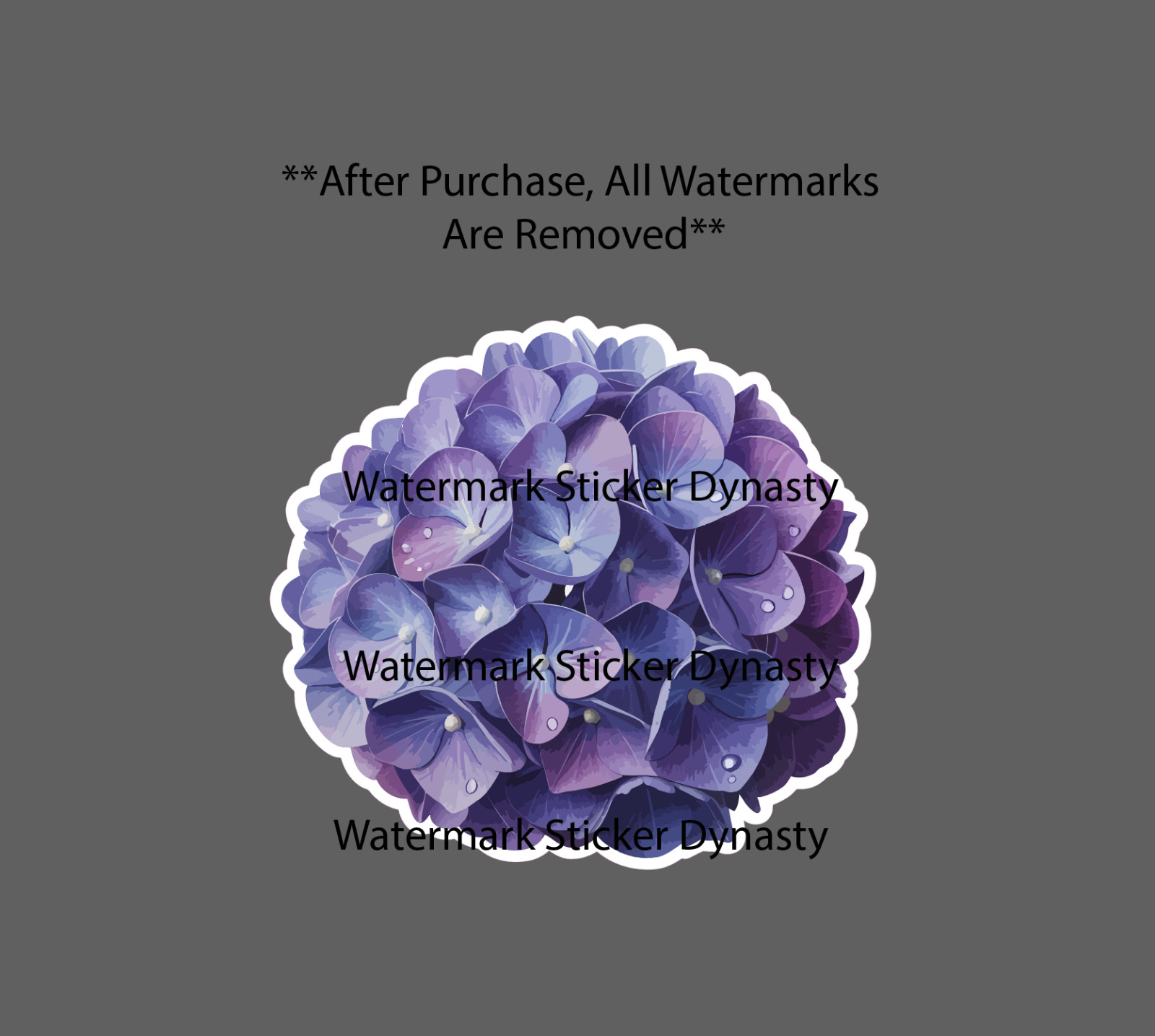 Hydrangea Sticker Waterproof Decal Flower Floral Outdoor Nature Gift Home NEW gallery
