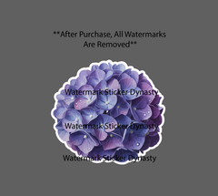 Hydrangea Sticker Waterproof Decal Flower Floral Outdoor Nature Gift Home NEW