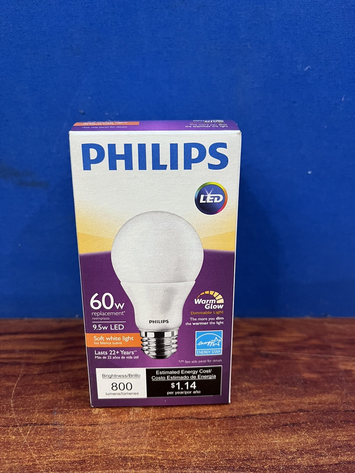 (6) Philips 455824 LED Dimmable A19 Light Bulb EyeComfort 800 Lumen 9.5w gallery