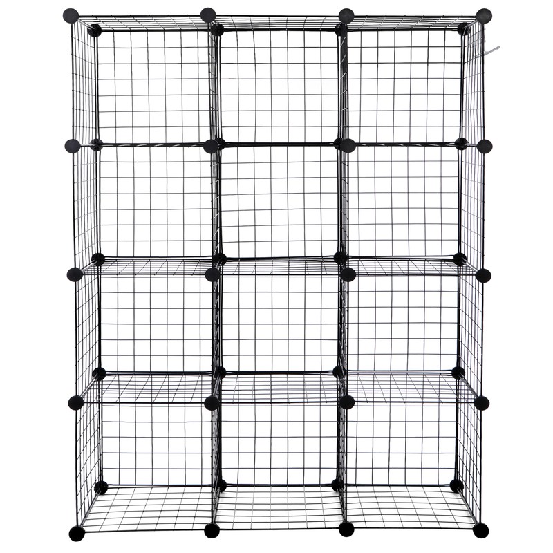 12-Cube Storage Shelf Wire Cube Storage Organizer DIY Closet Cabinet Indoor gallery
