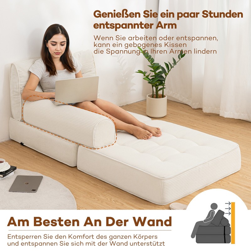 Folding Sofa Bed Convertible Sleeper Chair Sofa Bed with Pillow Foldable Mattres gallery