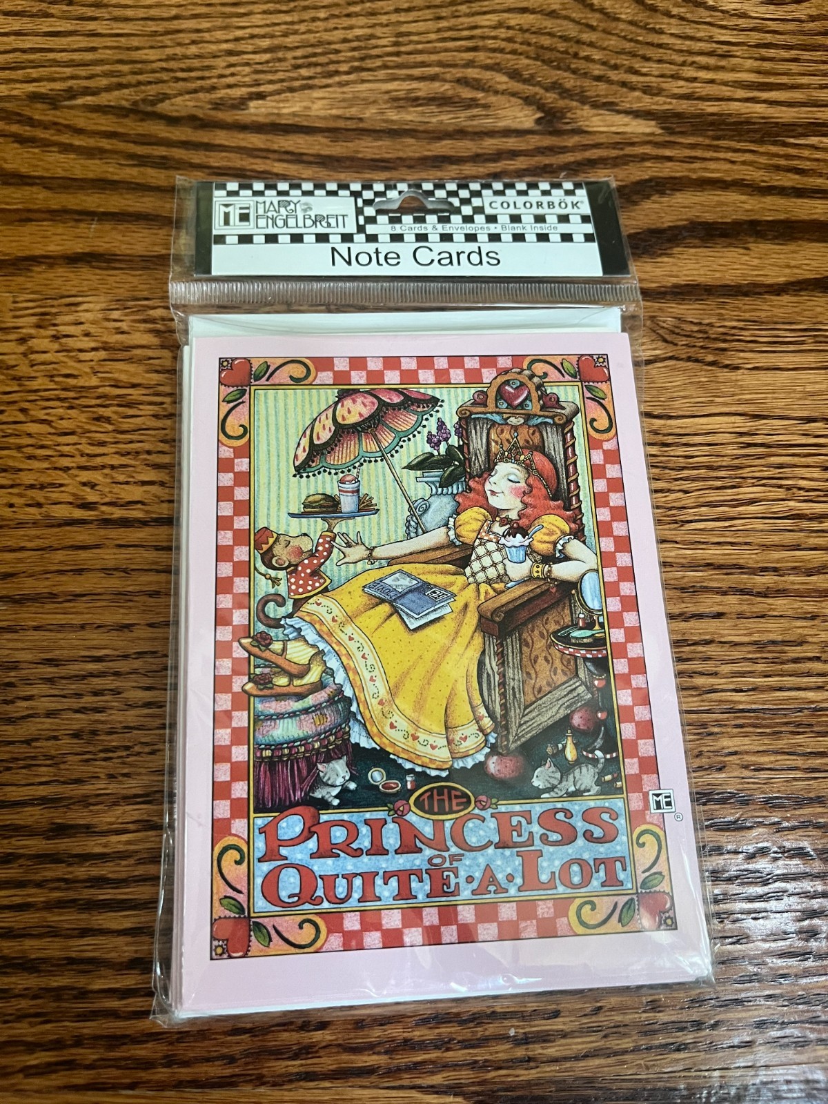 Mary Engelbreit New 8 Note Cards Envelopes Greeting Set Princess of Quite a Lot gallery