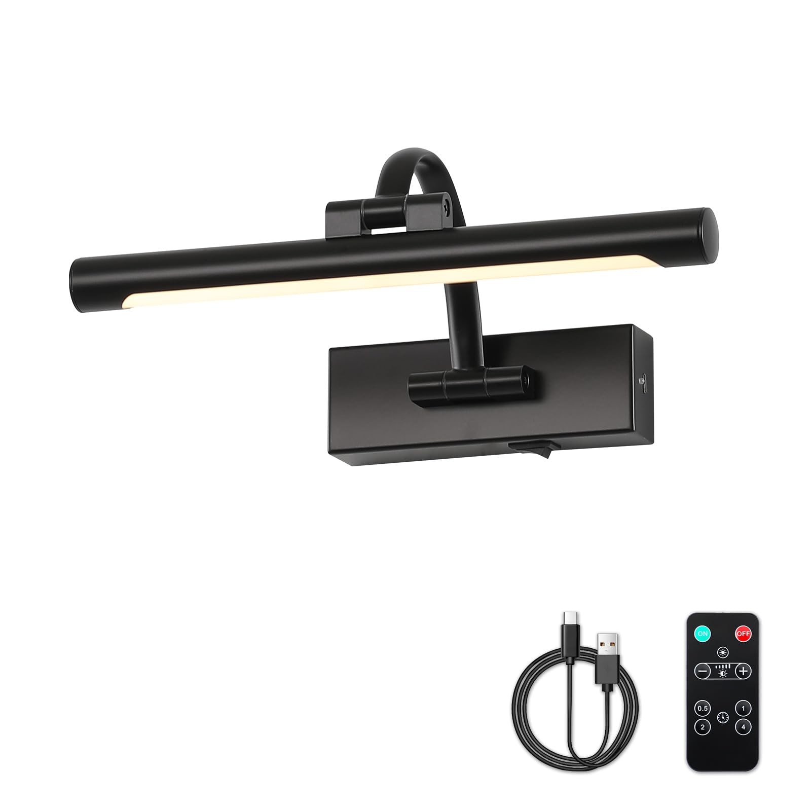 Battery Operated Picture Lights for Wall Black Art Light Wireless Gallery Lig... gallery