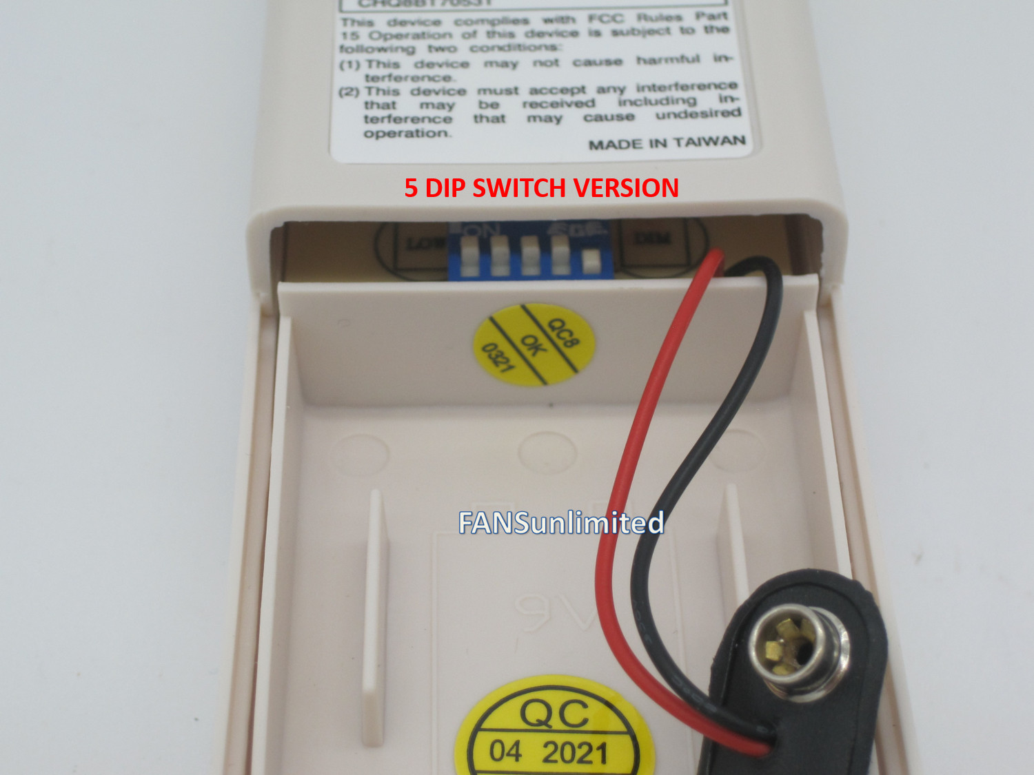 Fan Replacement Remote for Hunter UC7848T with wall bracket gallery