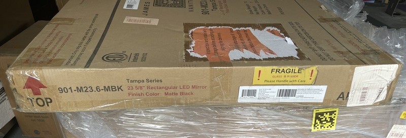 James Martin Vanities23-5/8 in. Rectangular LED Mirror in Matte Black gallery