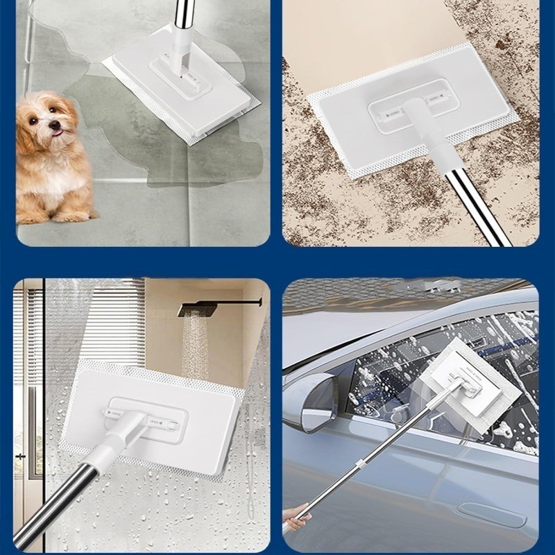 Snap Grip Mini Mop, No-Touch Disposable Lazy Mop, Easy Mopping Flat Dust Mop US gallery