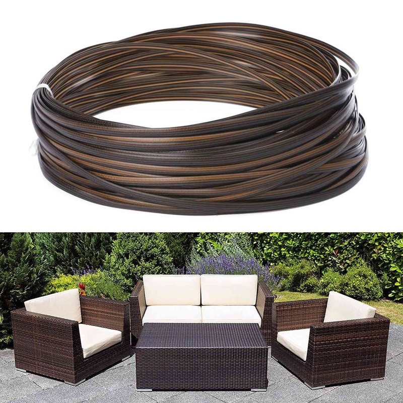 Coffee Gradient Flat Synthetic Rattan Weaving Material Plastic Rattan for4204 gallery