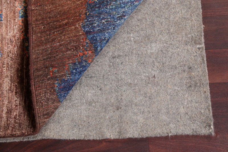 Modern Rust Wool Abstract Oriental Area Rug Hand-made Contemporary Carpet 6x8 gallery