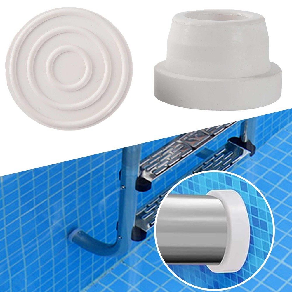 (2-Pack, White) Inside Pools Ladder Bumpers for Inground Pools Ladder Rubber ...