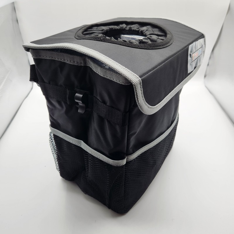 SUN CUBE Car Trash Can - Mesh Pockets, Elastic Opening - Waterproof & Leakproof gallery