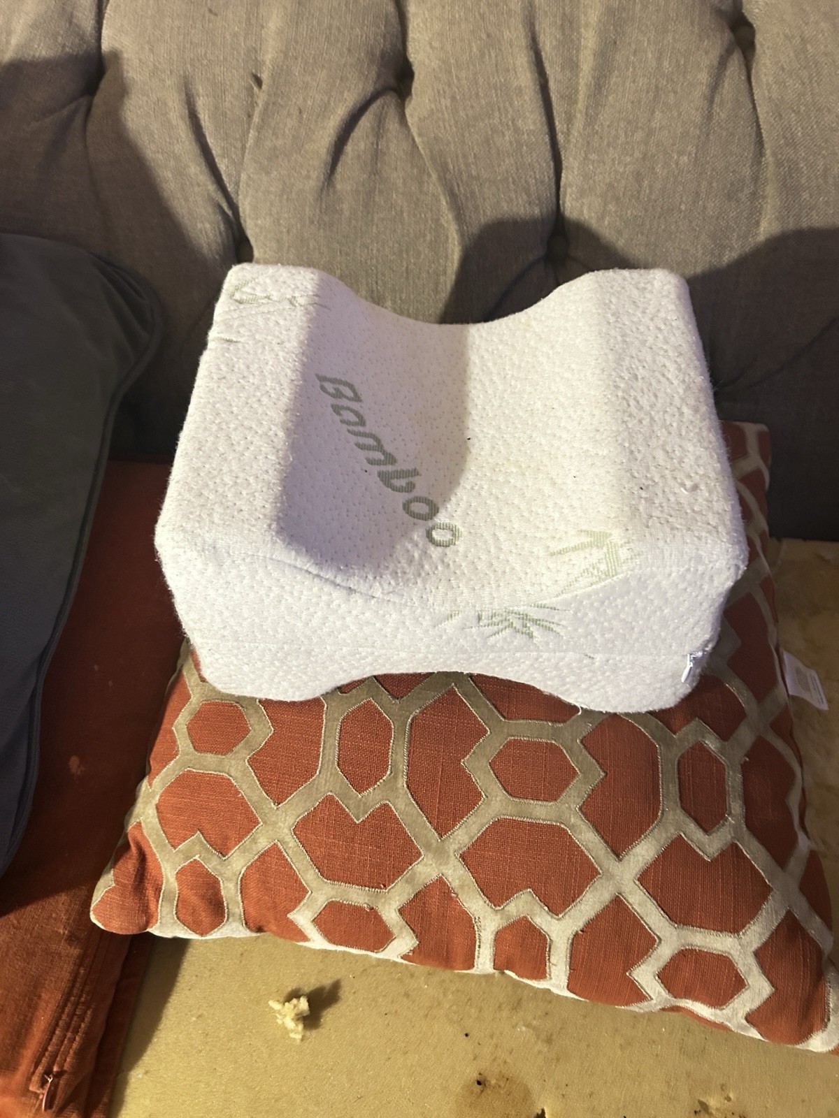 Sacred Thread Memory Foam Knee Pillow for Side Sleepers for Knee and Back Pain gallery