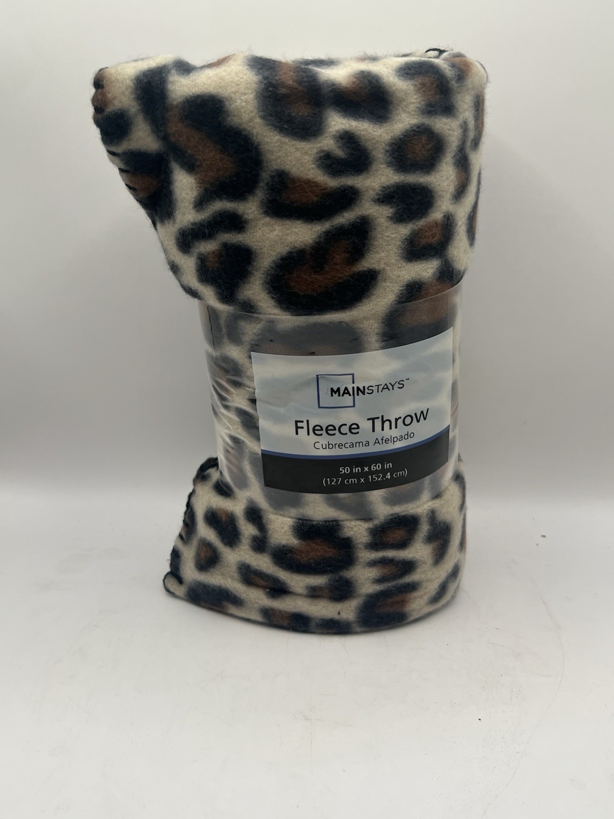 Mainstays Leopard Print Fleece Throw 50in x 60in gallery