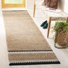 Natural Fiber Collection Runner Rug - 2'6" x 8', Natural & Black, Handmade Fa... gallery