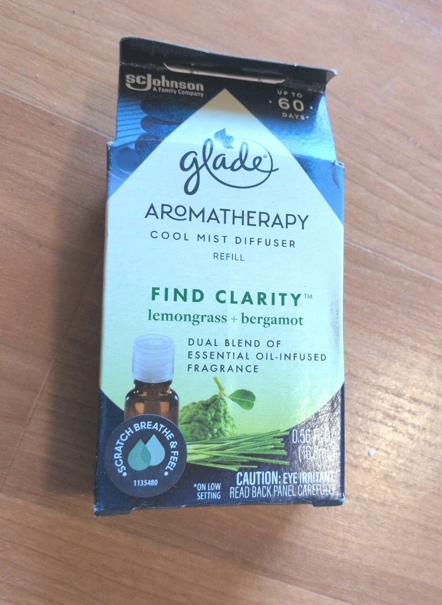 1 PACK Glade Aromatherapy Cool Mist Oil Diffuser Refill, Find Clarity Lemongrass gallery