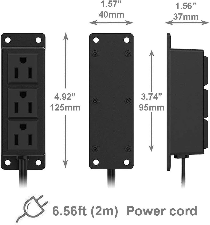 Surface Mounted Power Strip 3 Ac Grounded Outlets Mountable Power Strip gallery
