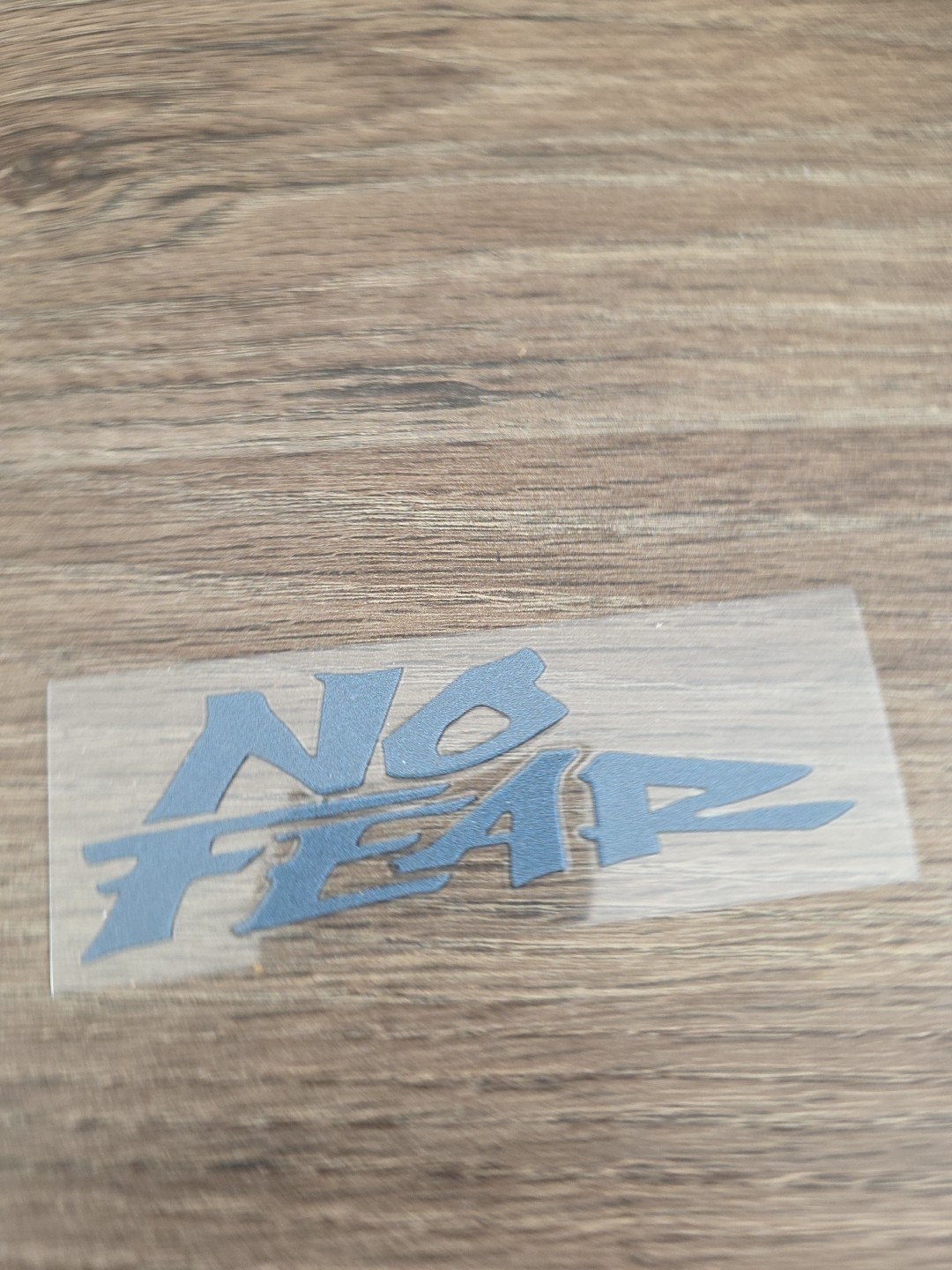 NO FEAR Decal In Grey Solid Raised UV DTF Waterproof Sticker 4in gallery