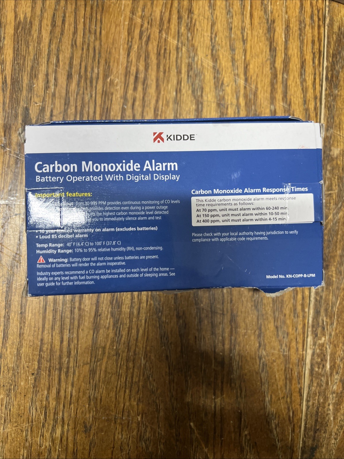 Kidde Carbon Monoxide Alarm, Electrochemical Sensor, 85 dB 10 ft Audible Alert gallery