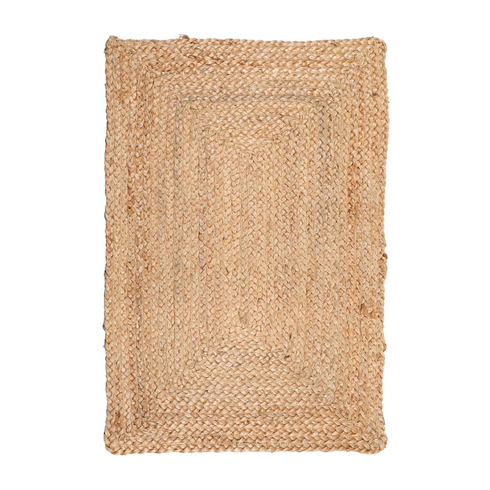 2x3 Braided Handspun Jute Mat Modern & Contemporary Oriental Area Rug Natural gallery