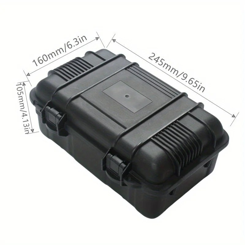 6 Sizes Black Hard Shell PP Toolbox Shockproof Portable Tool Storage Case gallery