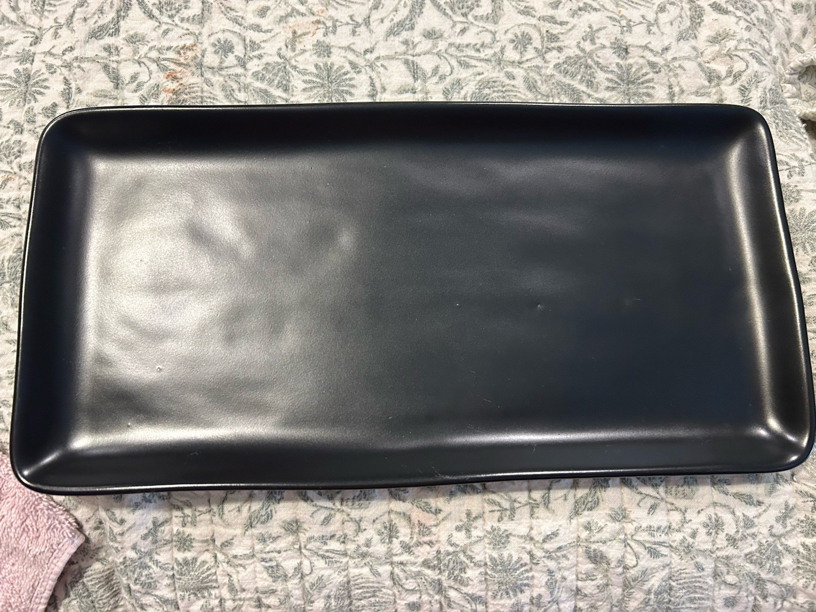 HEARTH & HAND MAGNOLIA Stoneware Retired 14” Serving Tray Platter Matte Black gallery