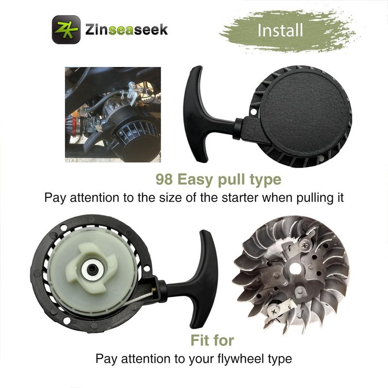 98mm Easy Recoil Pull Starter Start fit for 43cc 47cc 49cc 2 Stroke 50cc 63cc 70 gallery